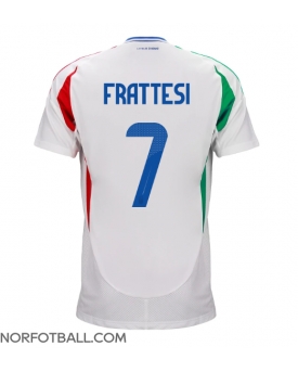 Billige Fotballdrakt Italia Davide Frattesi #7 Replika Bortedrakt EM 2024 Kortermet